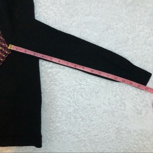 J. Crew Pink Tweed Front Navy Crew Neck Sweater - Picture 10 of 10